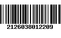 Código de Barras 2126038012209