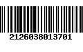 Código de Barras 2126038013701