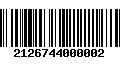 Código de Barras 2126744000002