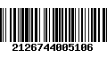 Código de Barras 2126744005106