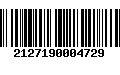 Código de Barras 2127190004729