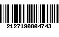 Código de Barras 2127190004743