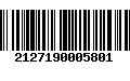 Código de Barras 2127190005801