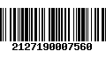 Código de Barras 2127190007560