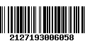 Código de Barras 2127193006058