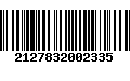 Código de Barras 2127832002335