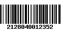 Código de Barras 2128040012352