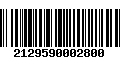 Código de Barras 2129590002800