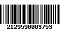 Código de Barras 2129590003753