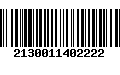 Código de Barras 2130011402222