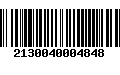 Código de Barras 2130040004848