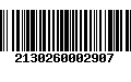 Código de Barras 2130260002907