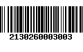 Código de Barras 2130260003003