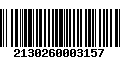 Código de Barras 2130260003157