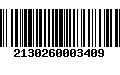 Código de Barras 2130260003409