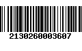 Código de Barras 2130260003607