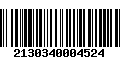 Código de Barras 2130340004524