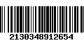 Código de Barras 2130348912654