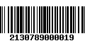 Código de Barras 2130789000019