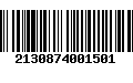 Código de Barras 2130874001501