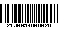 Código de Barras 2130954000028