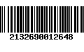 Código de Barras 2132690012648