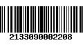 Código de Barras 2133090002208