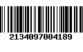 Código de Barras 2134097004189