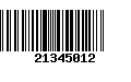 Código de Barras 21345012