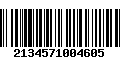 Código de Barras 2134571004605