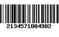 Código de Barras 2134571004902