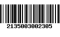 Código de Barras 2135003002305