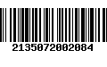 Código de Barras 2135072002084