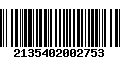 Código de Barras 2135402002753