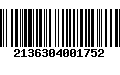 Código de Barras 2136304001752