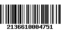 Código de Barras 2136610004751