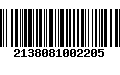 Código de Barras 2138081002205