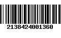 Código de Barras 2138424001360