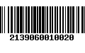 Código de Barras 2139060010020