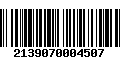 Código de Barras 2139070004507