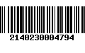 Código de Barras 2140230004794