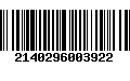 Código de Barras 2140296003922