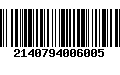 Código de Barras 2140794006005