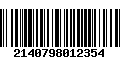 Código de Barras 2140798012354