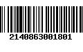 Código de Barras 2140863001801