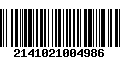 Código de Barras 2141021004986