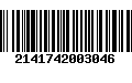 Código de Barras 2141742003046