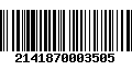 Código de Barras 2141870003505