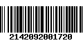 Código de Barras 2142092001720