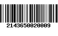 Código de Barras 2143650020009